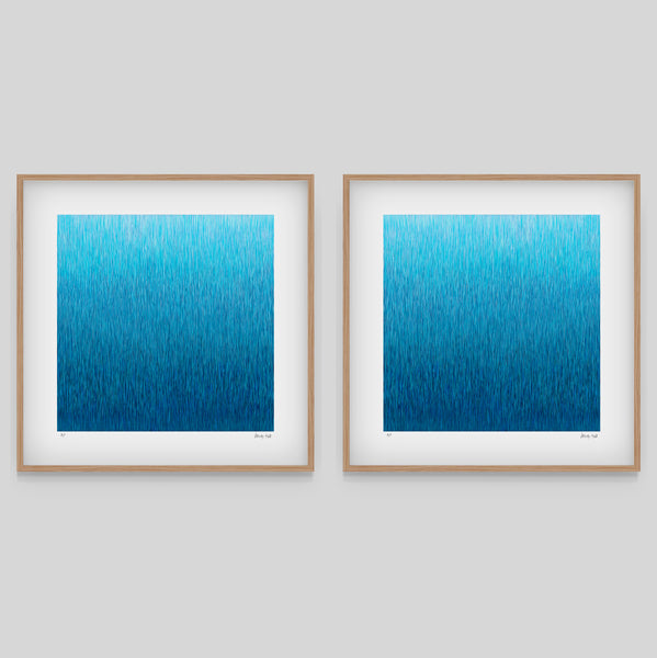 Silent Showers Series - Set of 2 - Framed or Unframed - 84cm squ / 33" squ