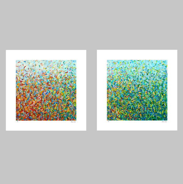Sydney Pollen Dance Series - Set of 2 - Framed or Unframed - 84cm squ / 33" squ