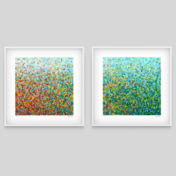 Sydney Pollen Dance Series - Set of 2 - Framed or Unframed - 84cm squ / 33" squ