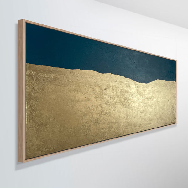 Wise Lands Three - 152 x 61 cm - metallic gold paint and acrylic on canvas