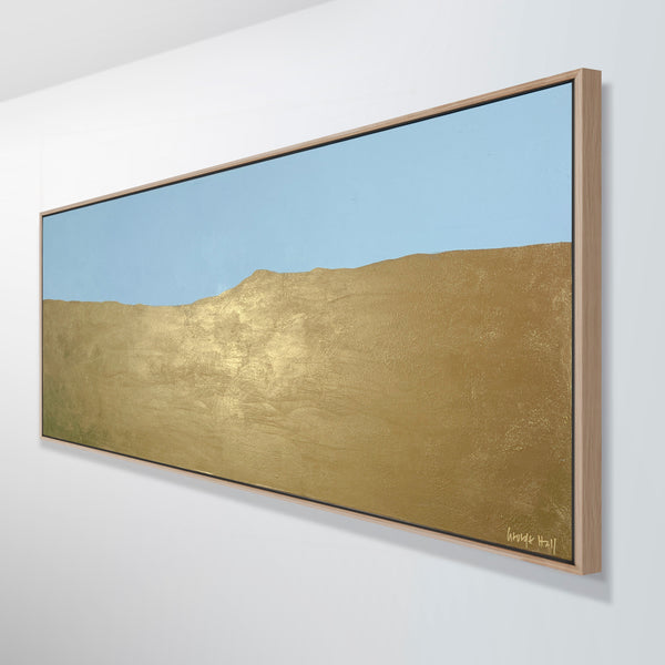 Wise Lands Two - 152 x 61 cm - metallic gold paint and acrylic on canvas