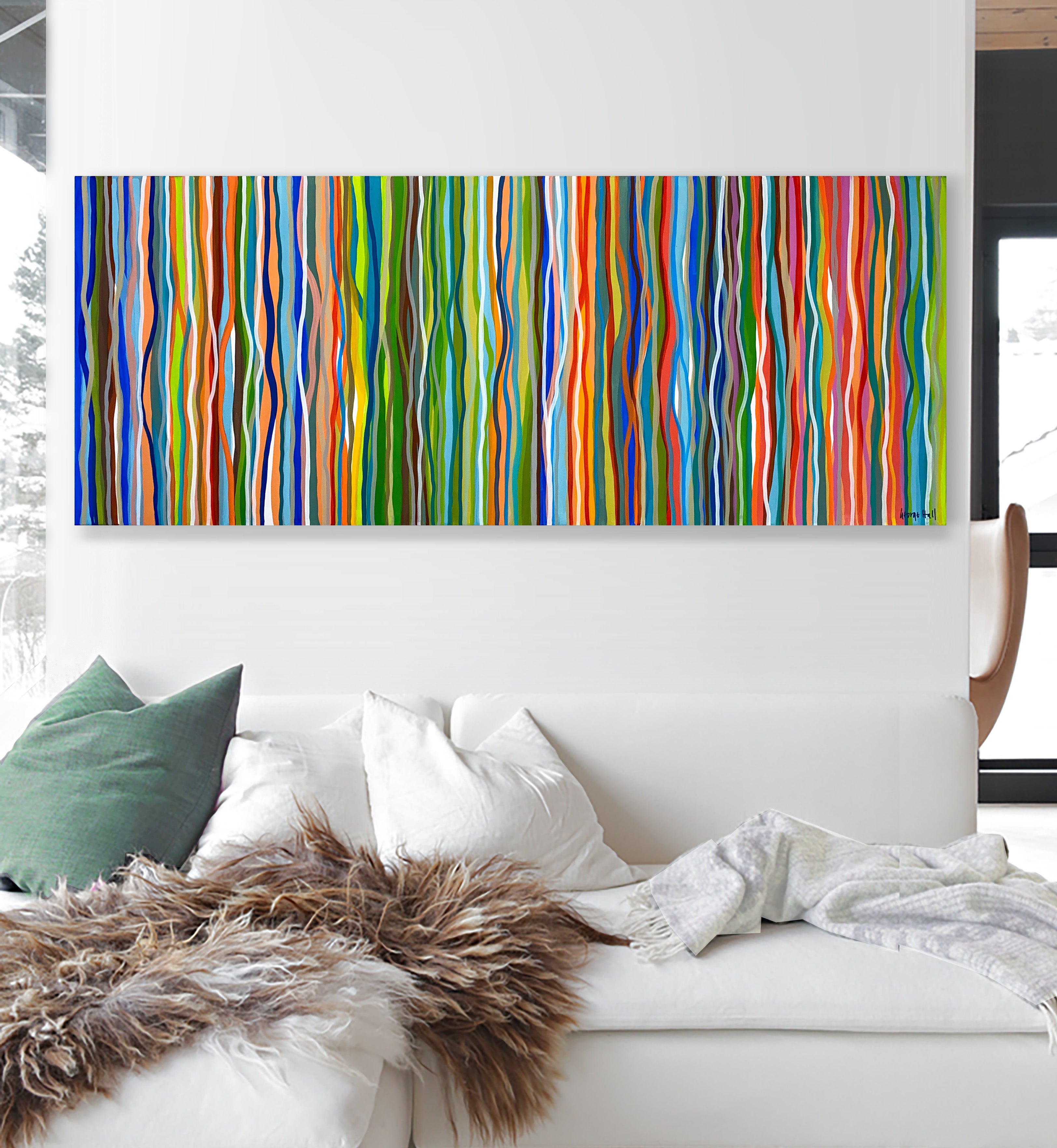 Funk and Groove - 152 x 61cm acrylic on canvas – George Hall Art