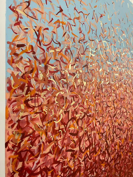 Gold Oondiri 152 x 76cm acrylic on canvas