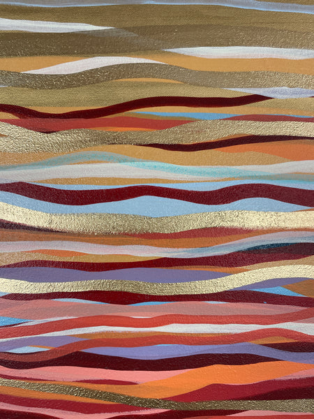 Golden Outback - 152 x 61 cm - metallic gold paint and acrylic on canvas
