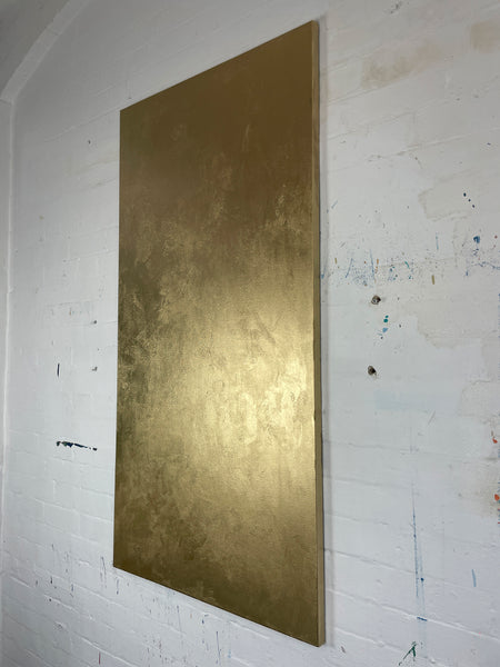 Eternal Wisdom Three -  152 x 76cm - metallic gold paint on canvas