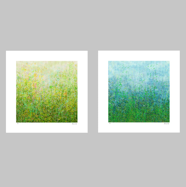 Garden Series - Set of 2 - Framed or Unframed - 84cm squ / 33" squ