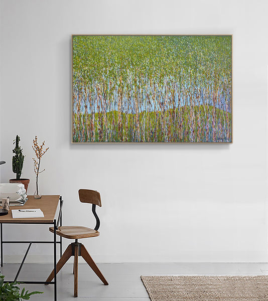 Yarrabee Trees, acrylic painting 122 x 81 cm