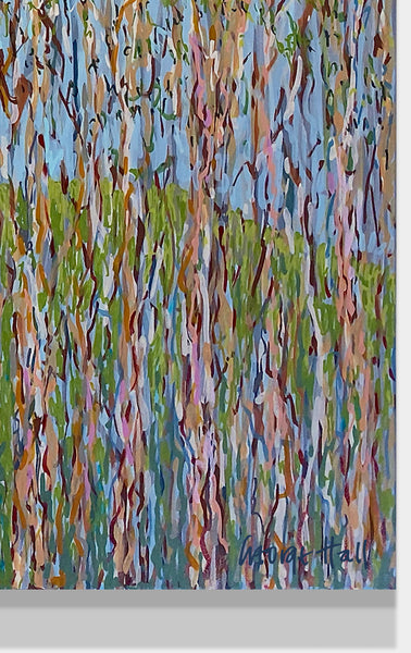 Yarrabee Trees, acrylic painting 122 x 81 cm
